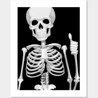 Cool Thumbs Up Skeleton Posters and Art